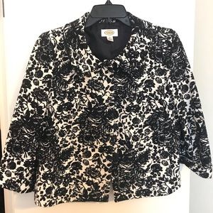 Talbots black & white jacket. Size 6